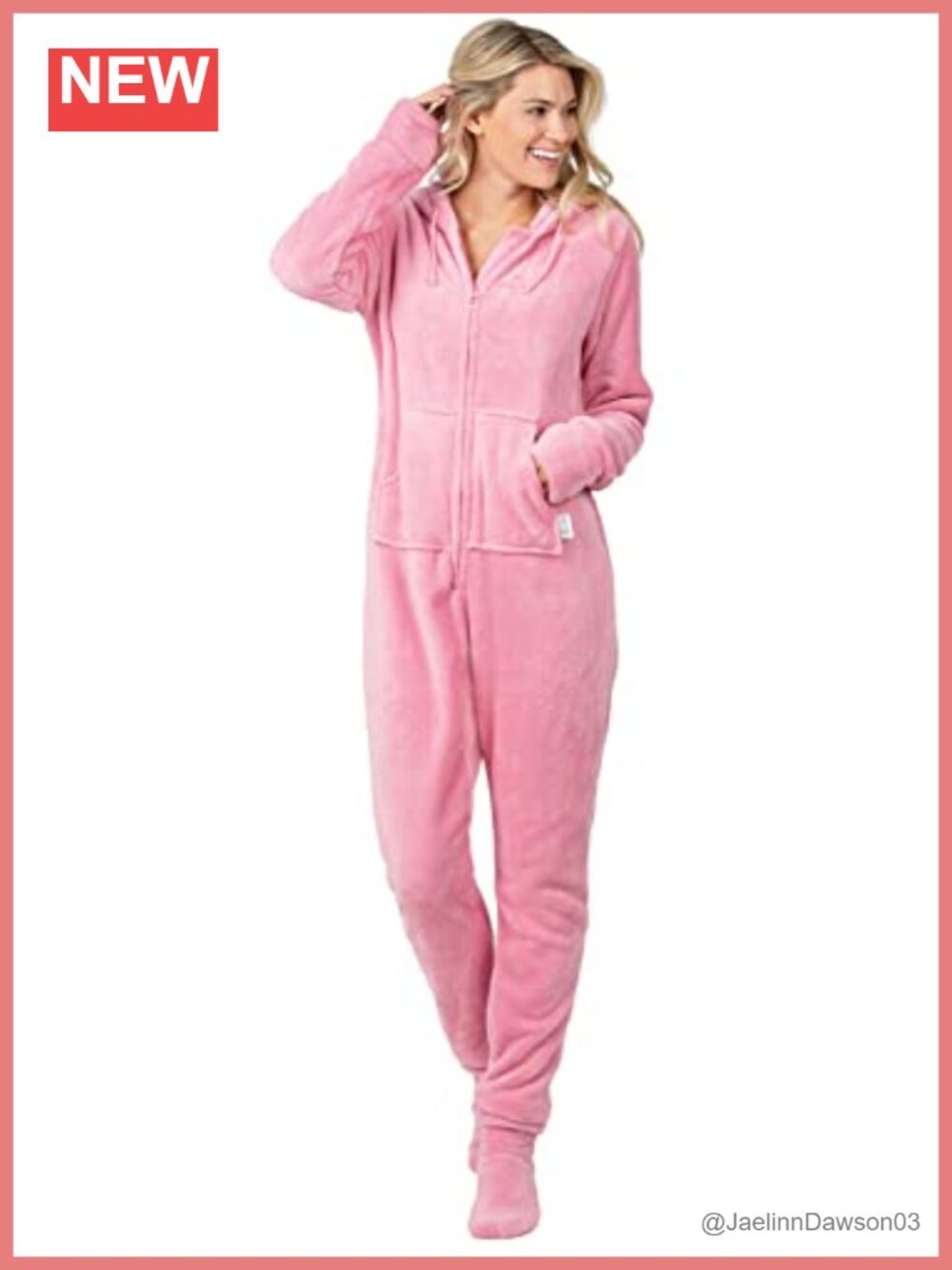 Womens Onesie Adult Footie Pajamas Fleece Hoodie Zip Front Sleepwear